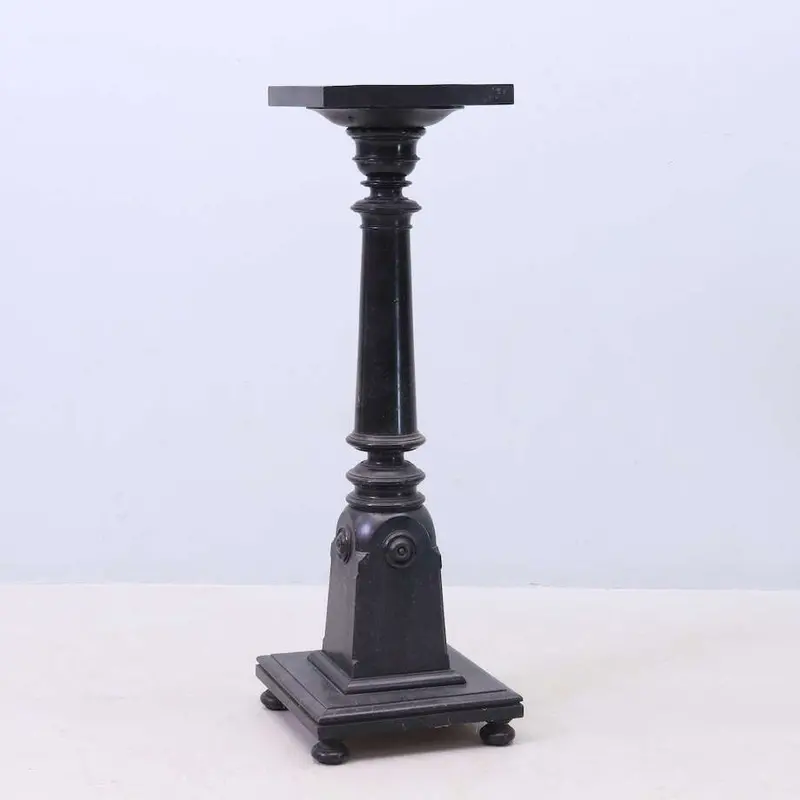 19Th Century Blackened Wood Pedestal 1