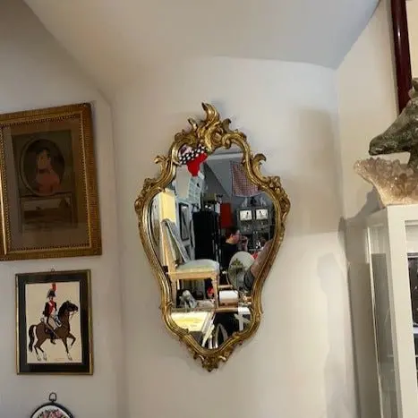 Antique Baroque Gilded Wall Mirror 1