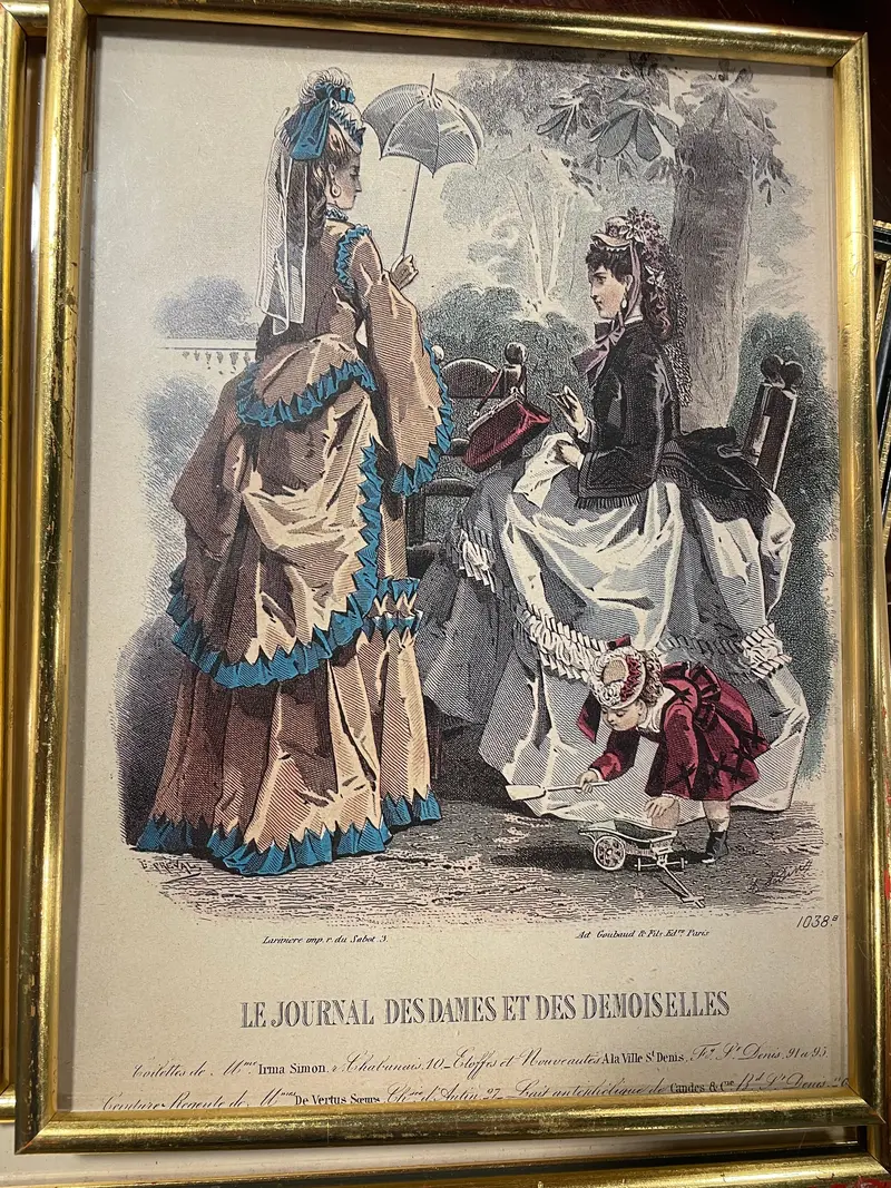 Antique French Fashion Plate # 3 — Le Journal Des Dames Et Des Demoiselles 1