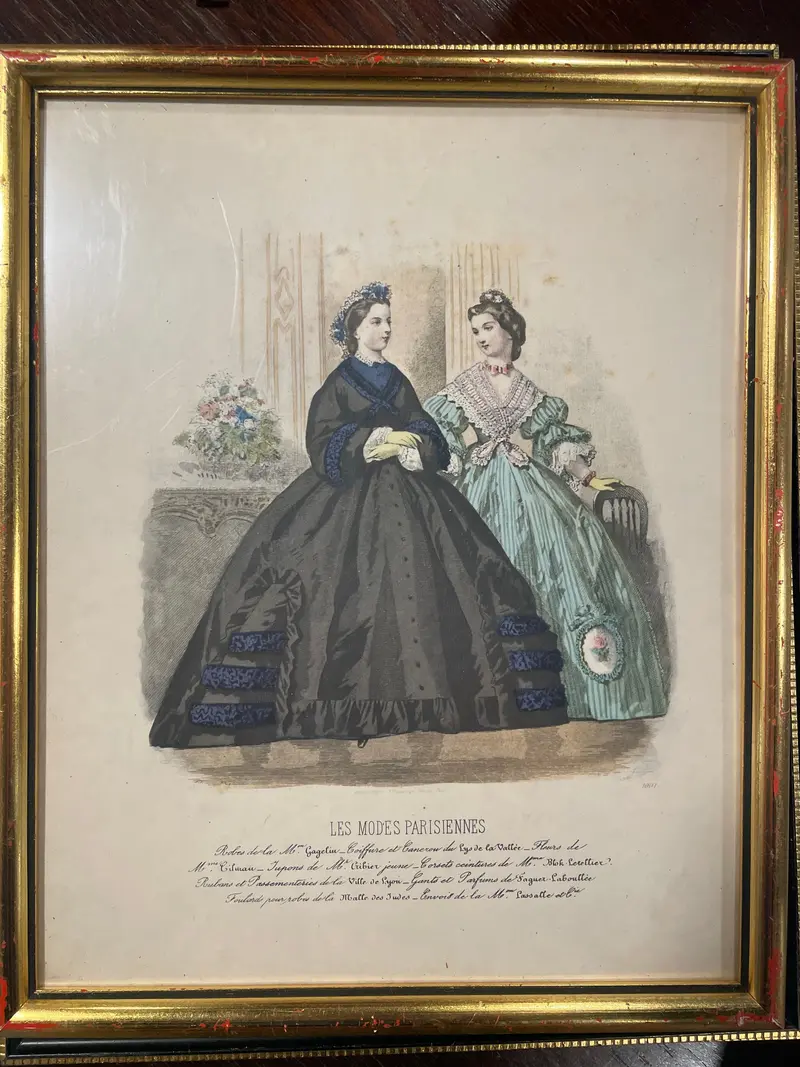 Antique French Fashion Plate — Les Modes Parisiennes 1