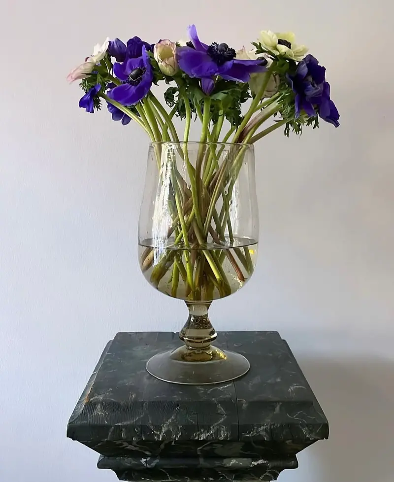 Antique French Glass Vase – Amber Brown (Large) 1
