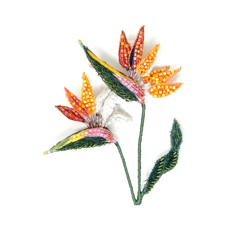 Bird Of Paradise Flower Brooch Pin | Trovelore 1