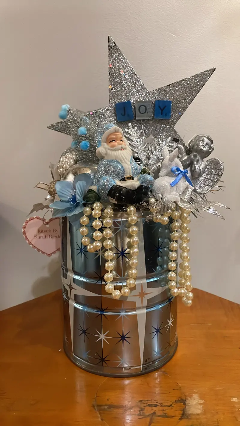 Blue And Silver Santa Tableau 1