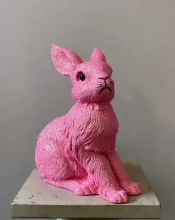 Brilliant Soft Pink Glitter Large Bunny | Ino Schaller 1