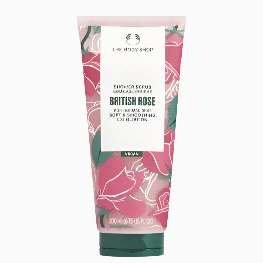 British Rose Shower Scrub 1