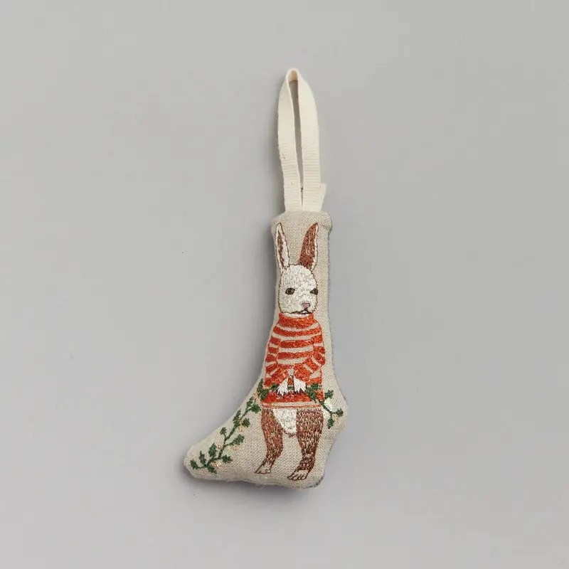 Bunny With Holly Ornament | Coral & Tusk 1