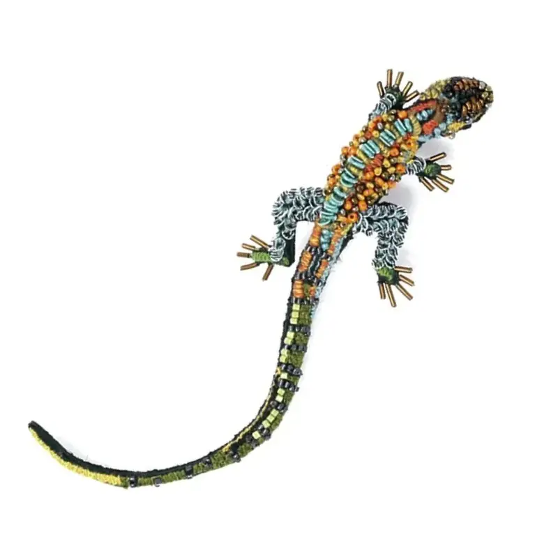 Caiman Lizard Brooch Pin | Trovelore 1