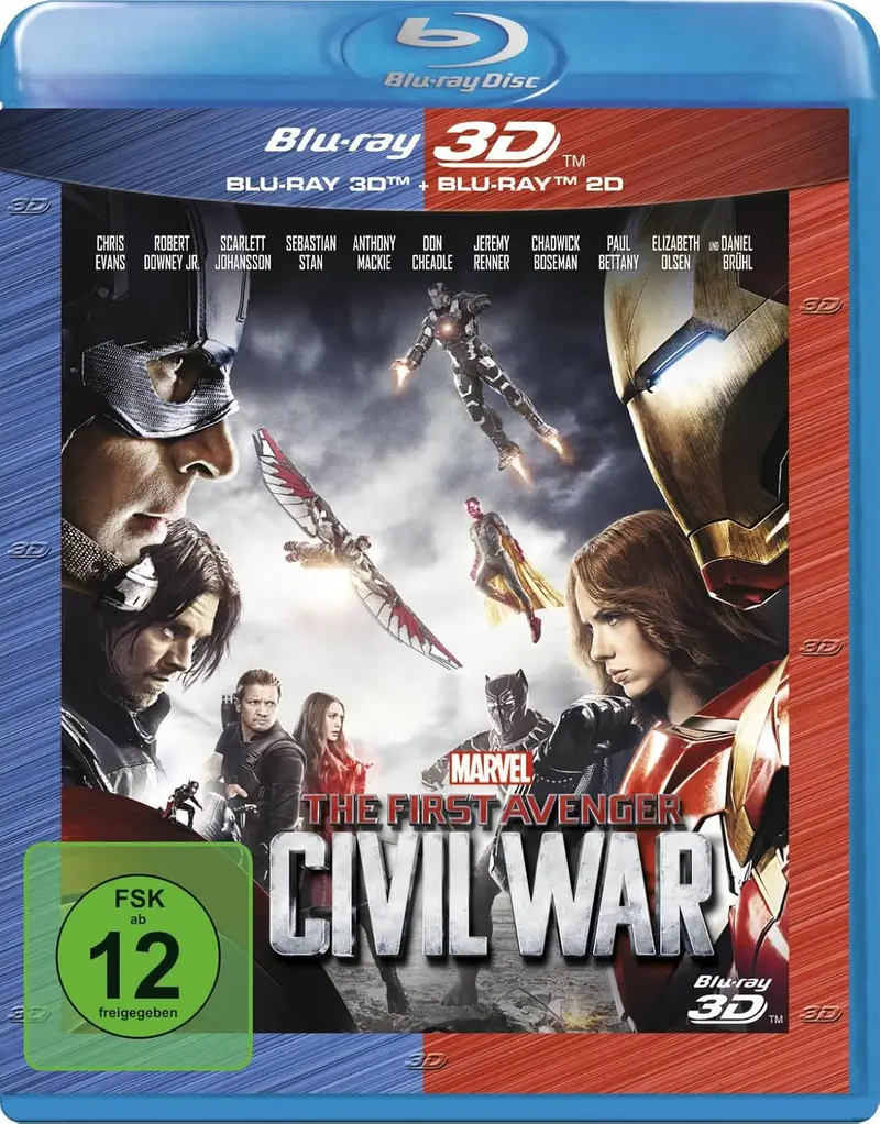 Captain America: Civil War (2016) - Chris Evans  Blu-Ray 3D + Blu-Ray  Codefree 1