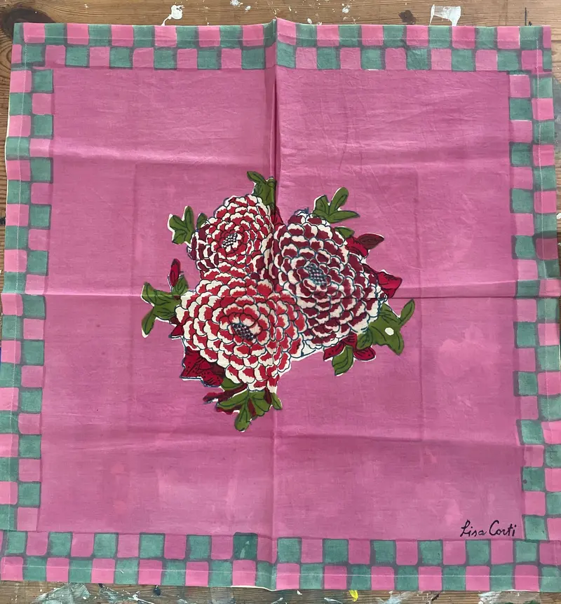 Corolla Frida Purple Napkins | Lisa Corti 1