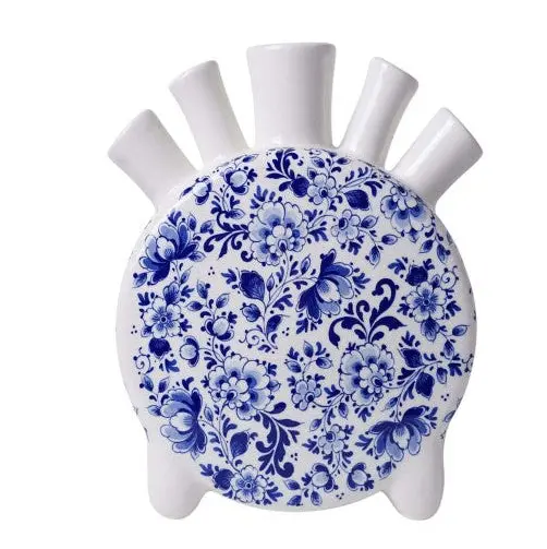 Delft Blue Tulip Vase - Round - Ceramic | Heinen Delfts Blauw 1