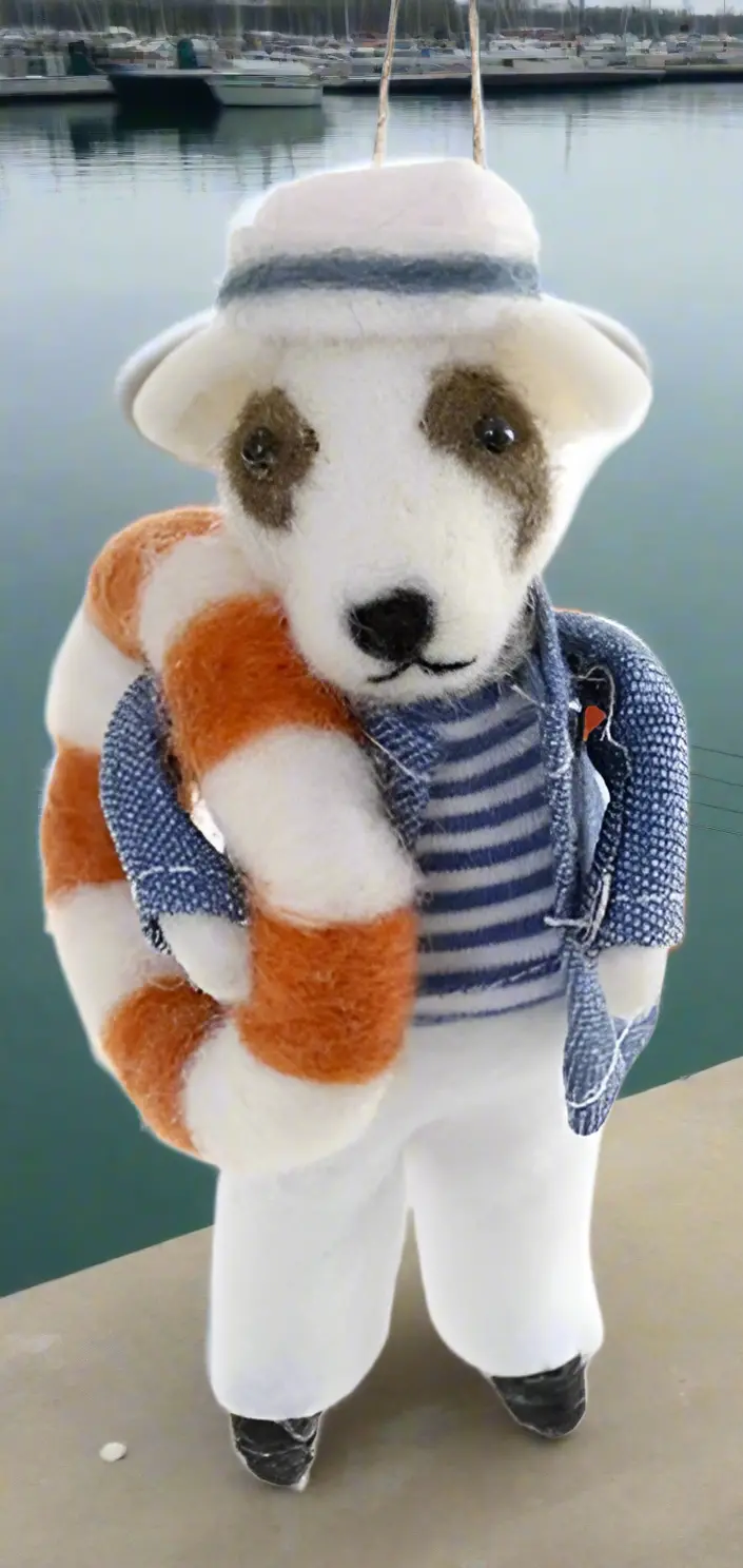 Dog Lifesaver - A Sailor Went To Sea | Christmas Ornament 1