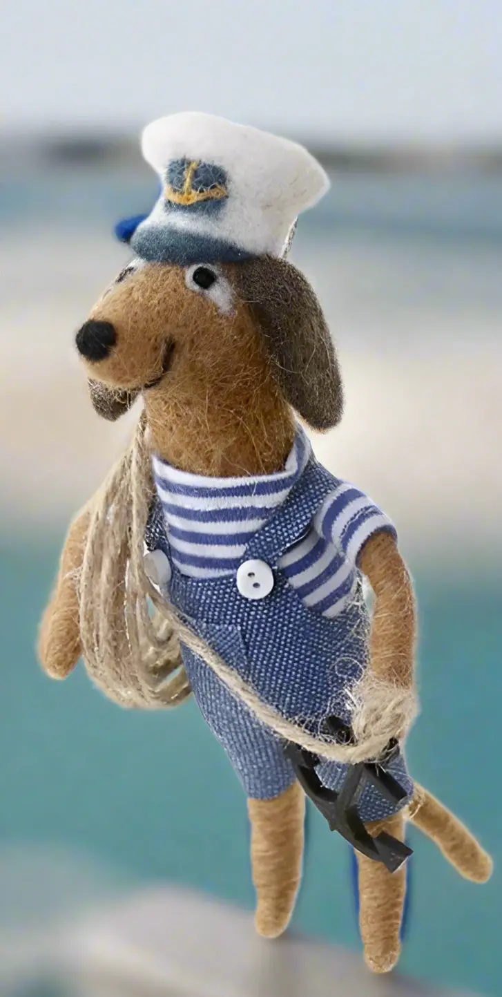 Dog Toting Rope - A Sailor Went To Sea | Christmas Ornament 1
