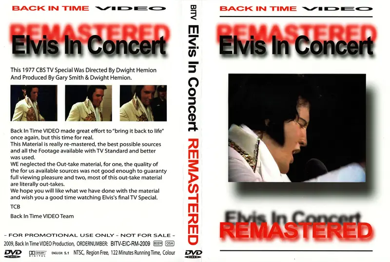 Elvis - Live In Concert - Remastered Dvd 1