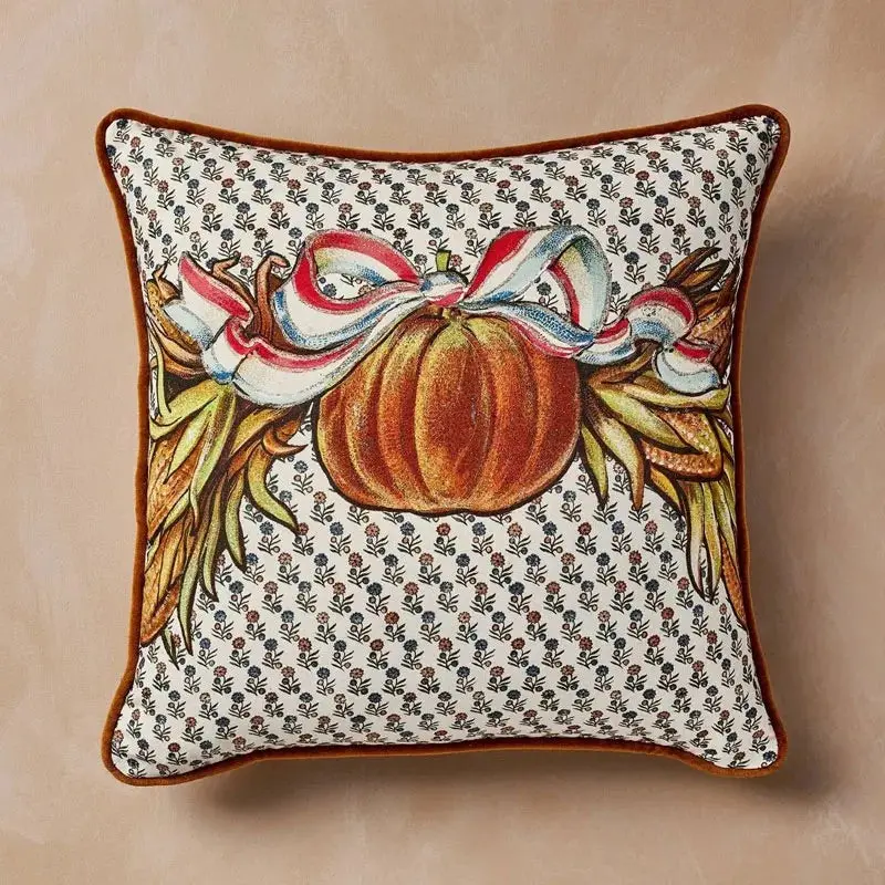 Fall Pumpkin Pillow 46Cm Square  | John Derian 1