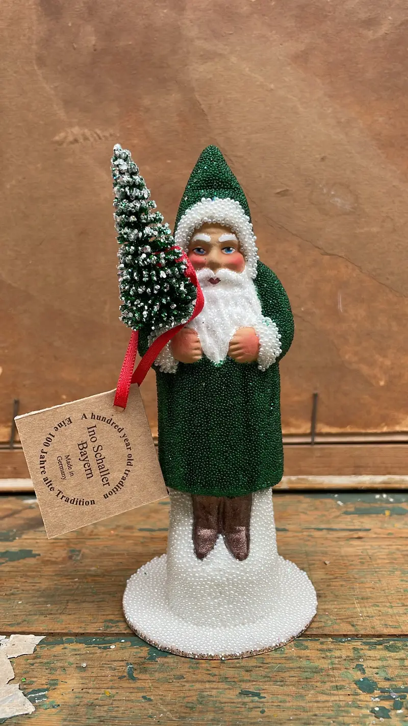 Forest Green Beaded Santa | Ino Schaller 1