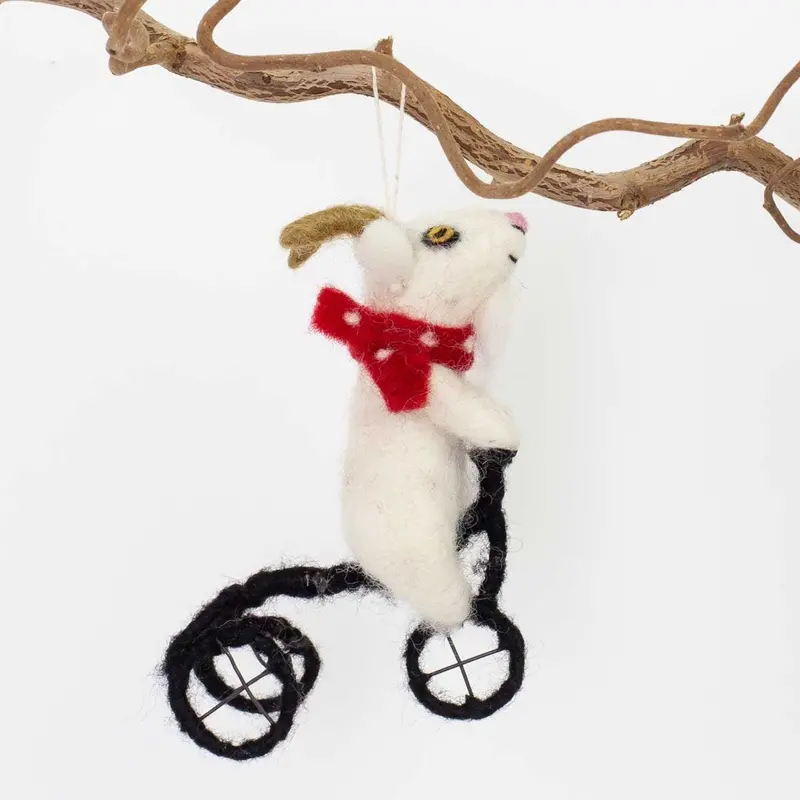 Goat With Bike | Christmas Ornament 1