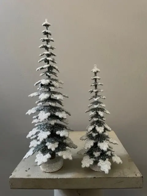 Green With Snow Frost Glitter Spruce - Cardboard Christmas Tree | Ino Schaller 1