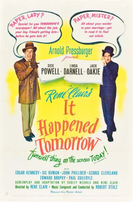 It Happened Tomorrow (1944) - Dick Powell  Colorized Version 1