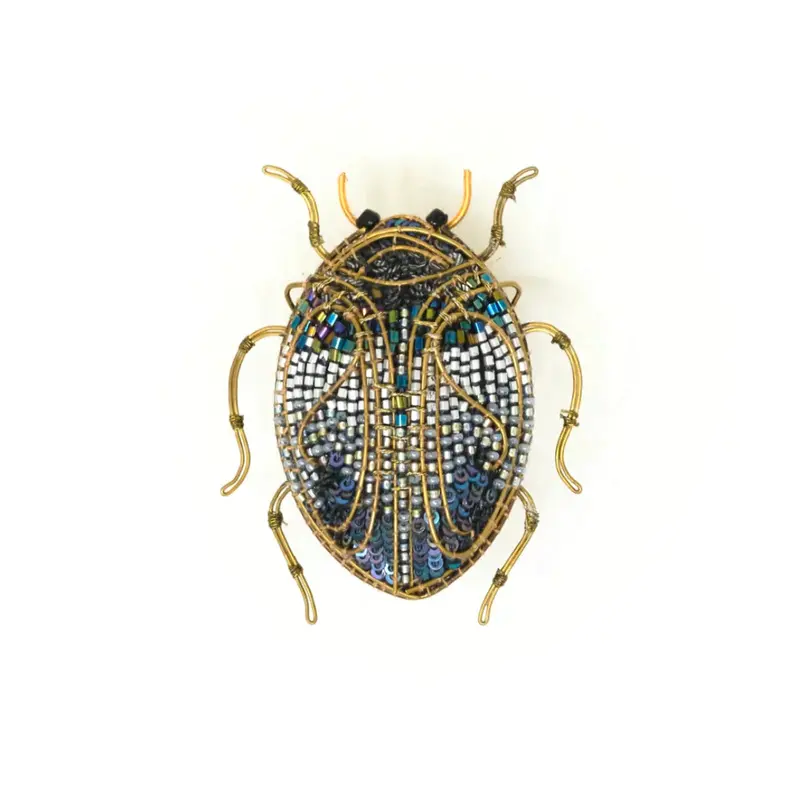 Jeweled Scarab Beetle Brooch Pin | Trovelore 1