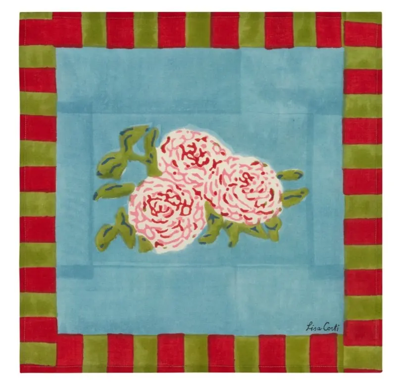 Leopard Stripes Sky Napkins | Lisa Corti 1
