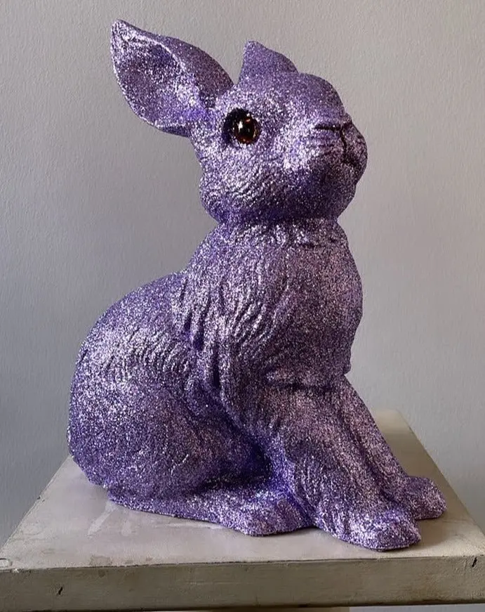 Lilac Glitter Large Bunny | Ino Schaller 1