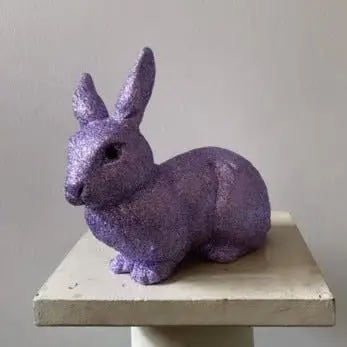 Lilac Glitter Medium Bunny | Ino Schaller 1
