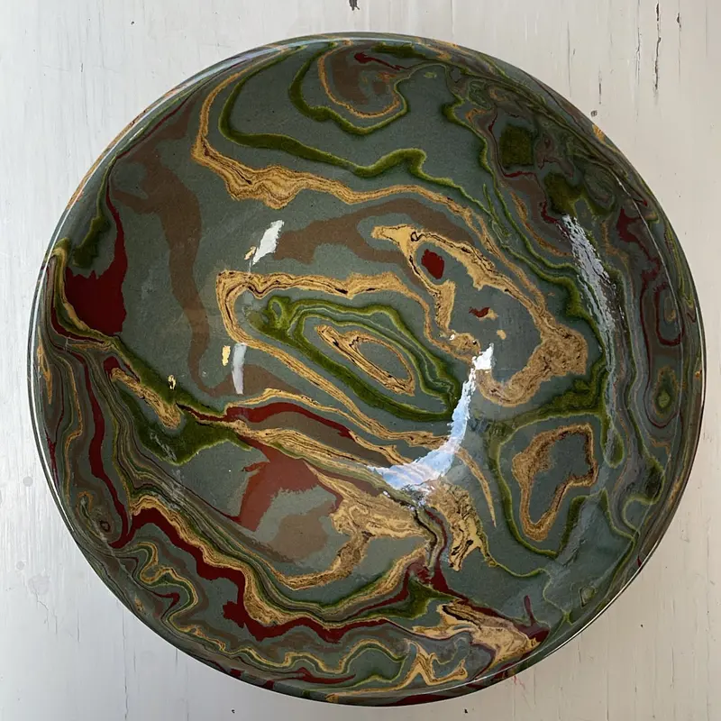 Maceo Extra Large Bowl With Foot | Atelier Saint André Perrin 1