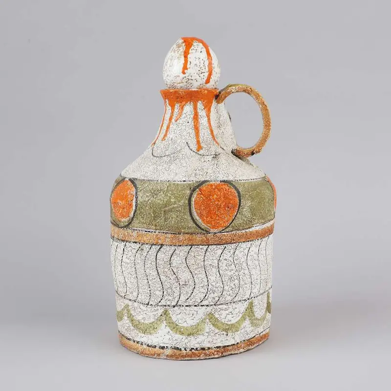 Mamma Ro Italian Ceramic Carafe – Hand-Painted, H 32 Cm 1