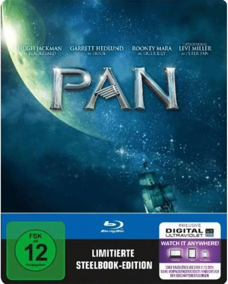Pan (2015) - Hugh Jackman. Limited Steelbook Edition. Blu-Ray 1