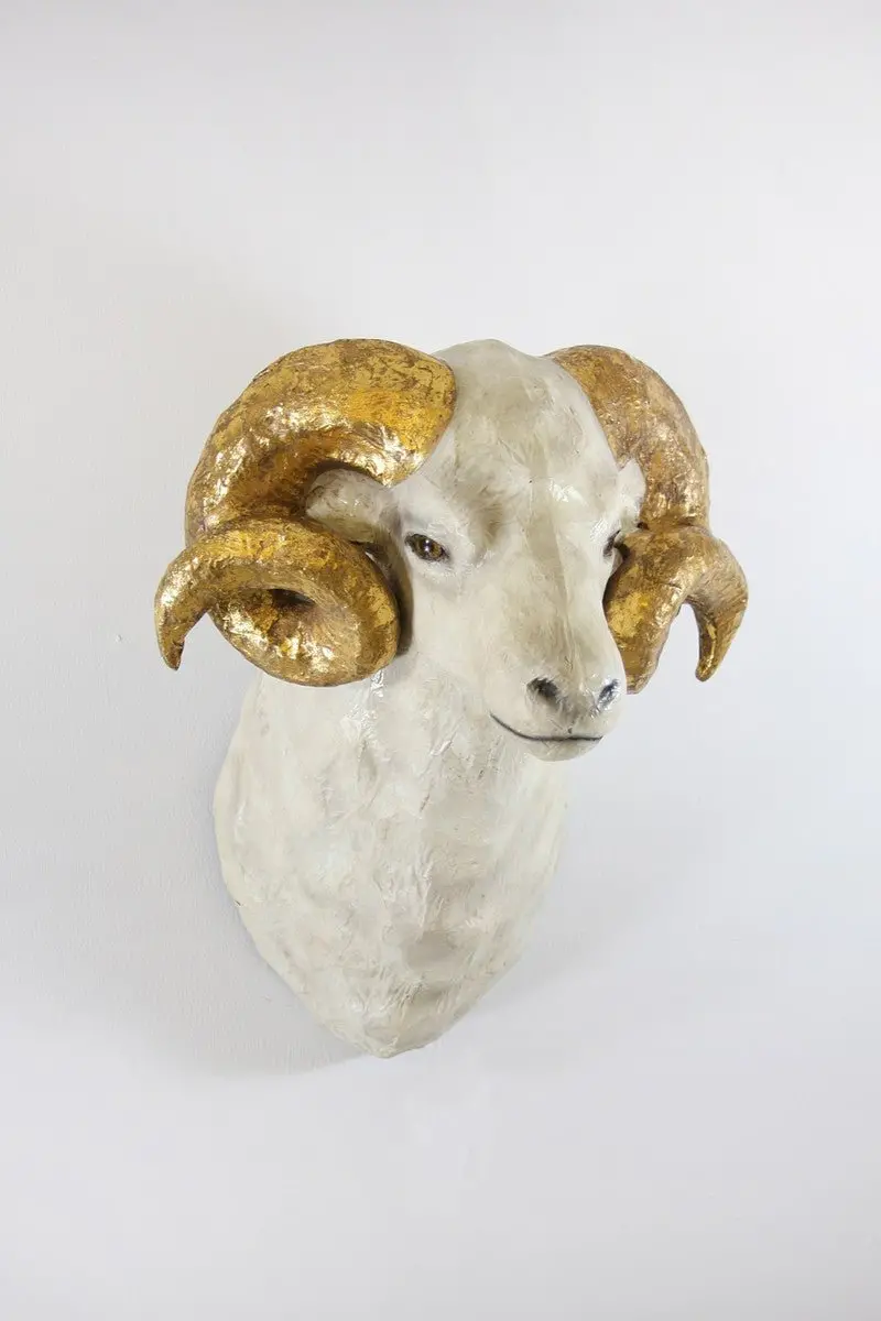 Ram Mount With Gold Horns 1