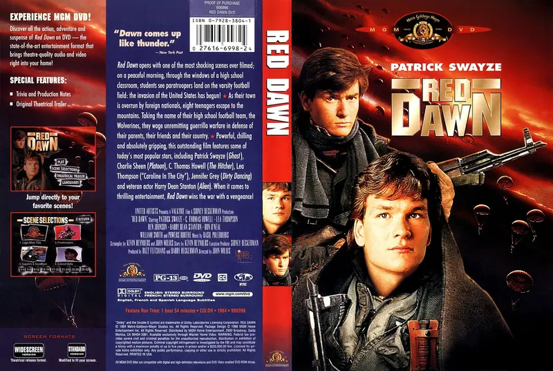 Red Dawn (1984) - Patrick Swayze  Dvd 1