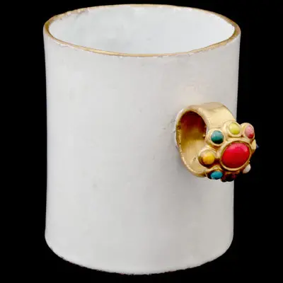 Red-Multicolour Ring Cup, Serena Carone | Astier De Villatte: Exclusive Pre-Order Item 1