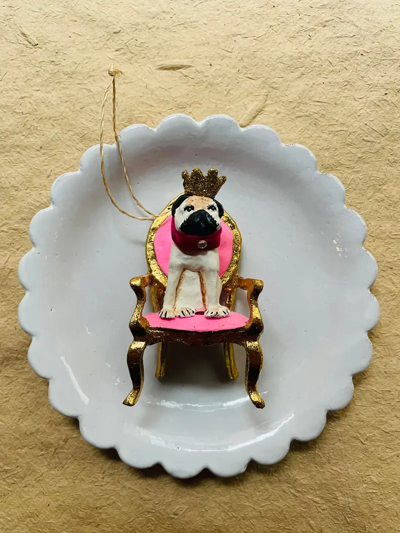 Regal Pug Resin Ornament – Two Styles 1