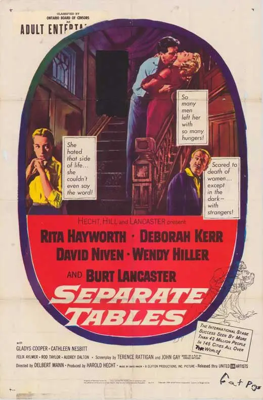 Separate Tables (1958) - Burt Lancaster  Colorized Version Dvd 1