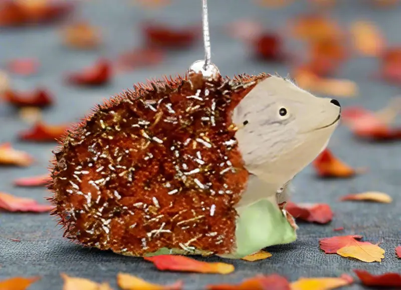 Tinsel Hedgehog - Orange | Christmas Ornament 1