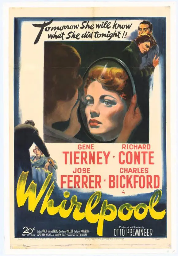Whirlpool (1949) - Gene Tierney  Colorized Version 1