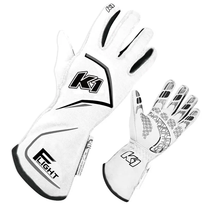 K1 Racegear 23-Flt-Wg-2Xl White Flight Gloves – Xx-Large 1