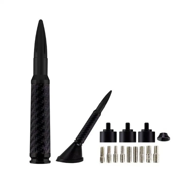 Metra 50Cfb Replica Antenna – .50 Caliber Style, Black Carbon Fiber Wrap 1