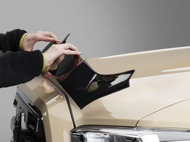 Weathertech 55068 Hood Protector – Precision-Fit, Matte Black Deflector Shield 1